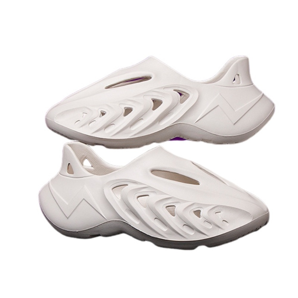 White Unisex Foam Runner Shoe - Picture 3 of 9